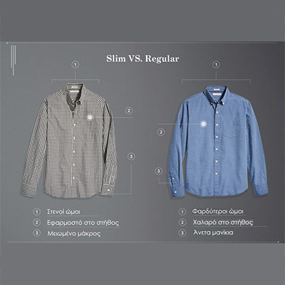 Slim ή Regular Fit; Ποιο πουκάμισο μου ταιριάζει;