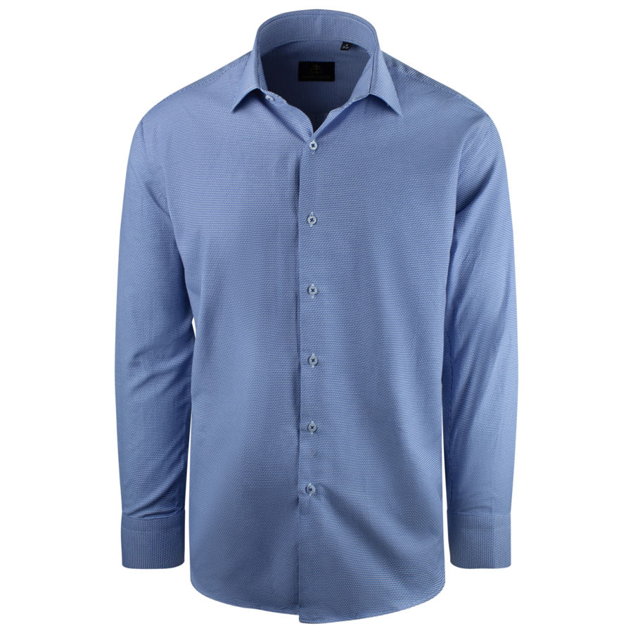 Ανδρικό Πουκάμισο Μακρύ Μανίκι "Flaming" St-BLUE-M-Kmaroussis.gr