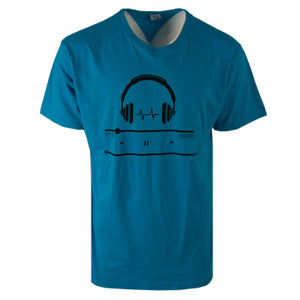 Ανδρική Μπλούζα T-Shirt "Acoustic Music" Mtf-BLUE-M-Kmaroussis.gr