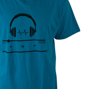 Ανδρική Μπλούζα T-Shirt "Acoustic Music" Mtf-BLUE-M-Kmaroussis.gr
