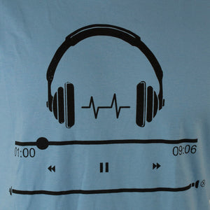 Ανδρική Μπλούζα T-Shirt "Acoustic Music" Mtf-LIGHTBLUE-M-Kmaroussis.gr