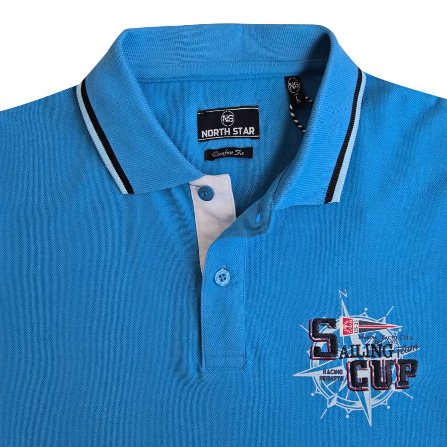 Aνδρική Μπλούζα Polo "Jeferson" North Star-BLUE-M-Kmaroussis.gr