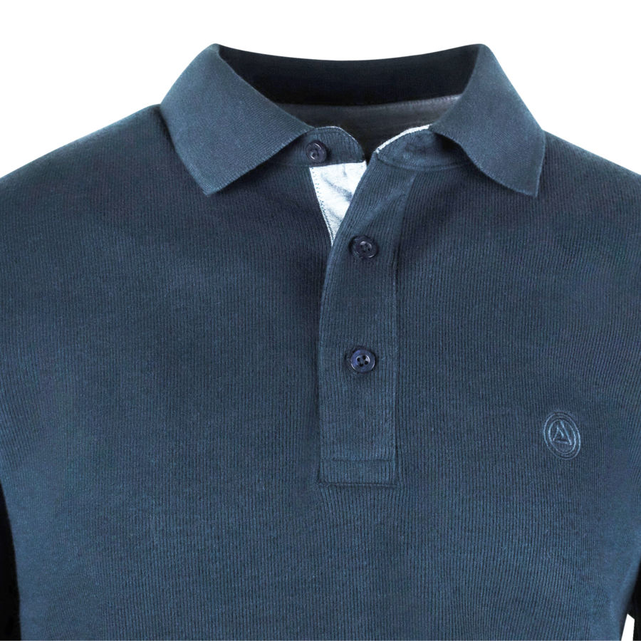 Ανδρική Μπλούζα Polo Μακρύ Μανίκι "Driil" 3A-DARKBLUE-M-Kmaroussis.gr