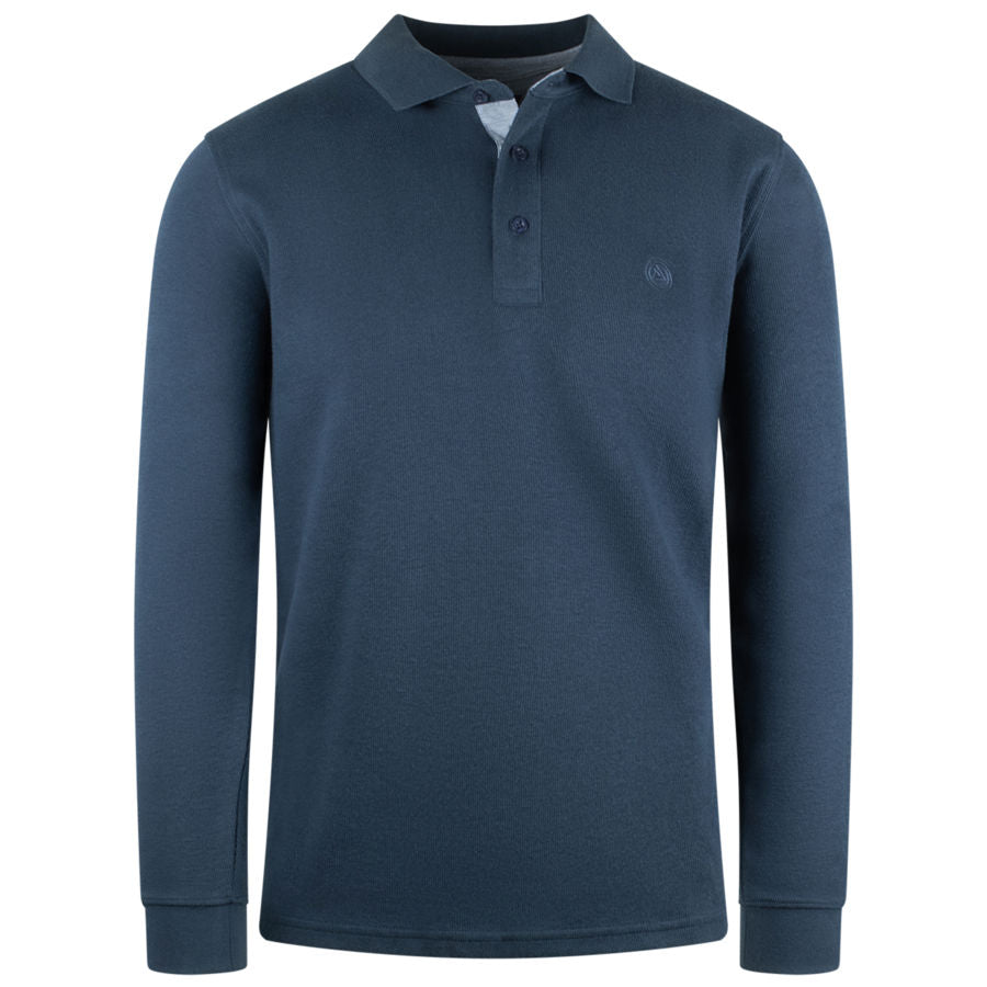 Ανδρική Μπλούζα Polo Μακρύ Μανίκι "Driil" 3A-DARKBLUE-M-Kmaroussis.gr