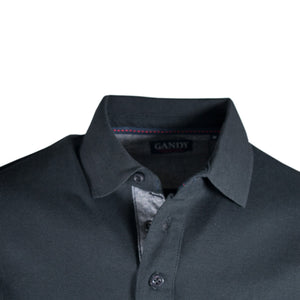 Ανδρική Μπλούζα Polo "Simple Separd" Gandy-BLACK-M-Kmaroussis.gr