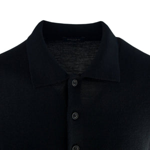 Ανδρική Πλεκτή Μπλούζα Polo "Zenfix" Renzo-BLACK-M-Kmaroussis.gr