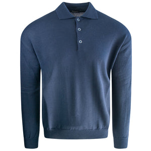 Ανδρική Πλεκτή Μπλούζα Polo "Zenfix" Renzo-DARKBLUE-M-Kmaroussis.gr