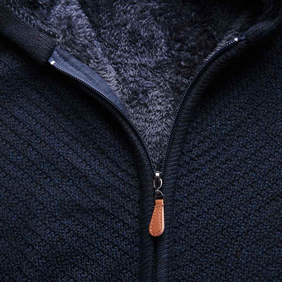 Ανδρική Ζακέτα με κουκούλα "Compless" Lexton-NAVY-M-kmaroussis.gr