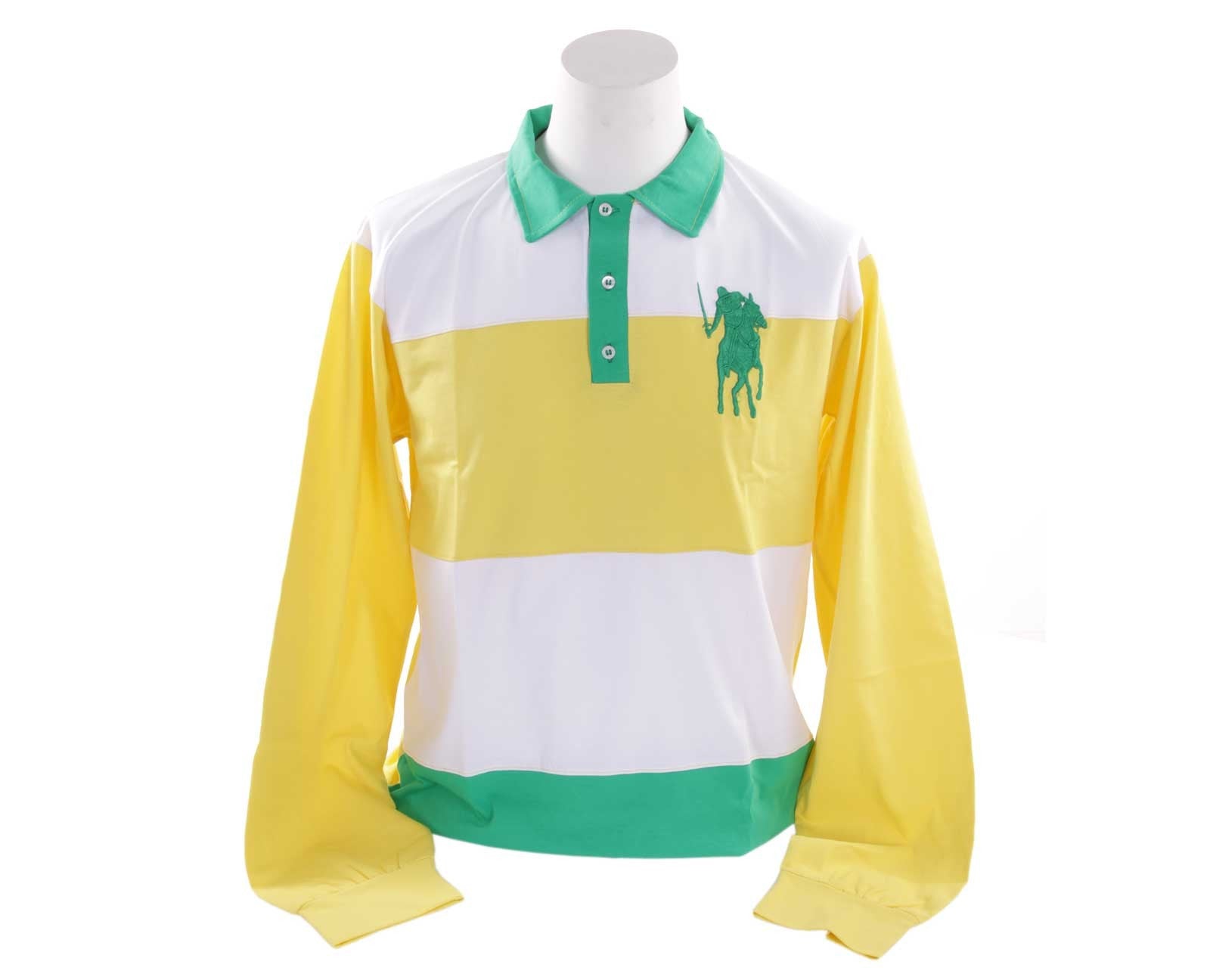 Ανδρική Μπλούζα Polo "Colorblock" Faketti-YELLOW-ONE-kmaroussis.gr