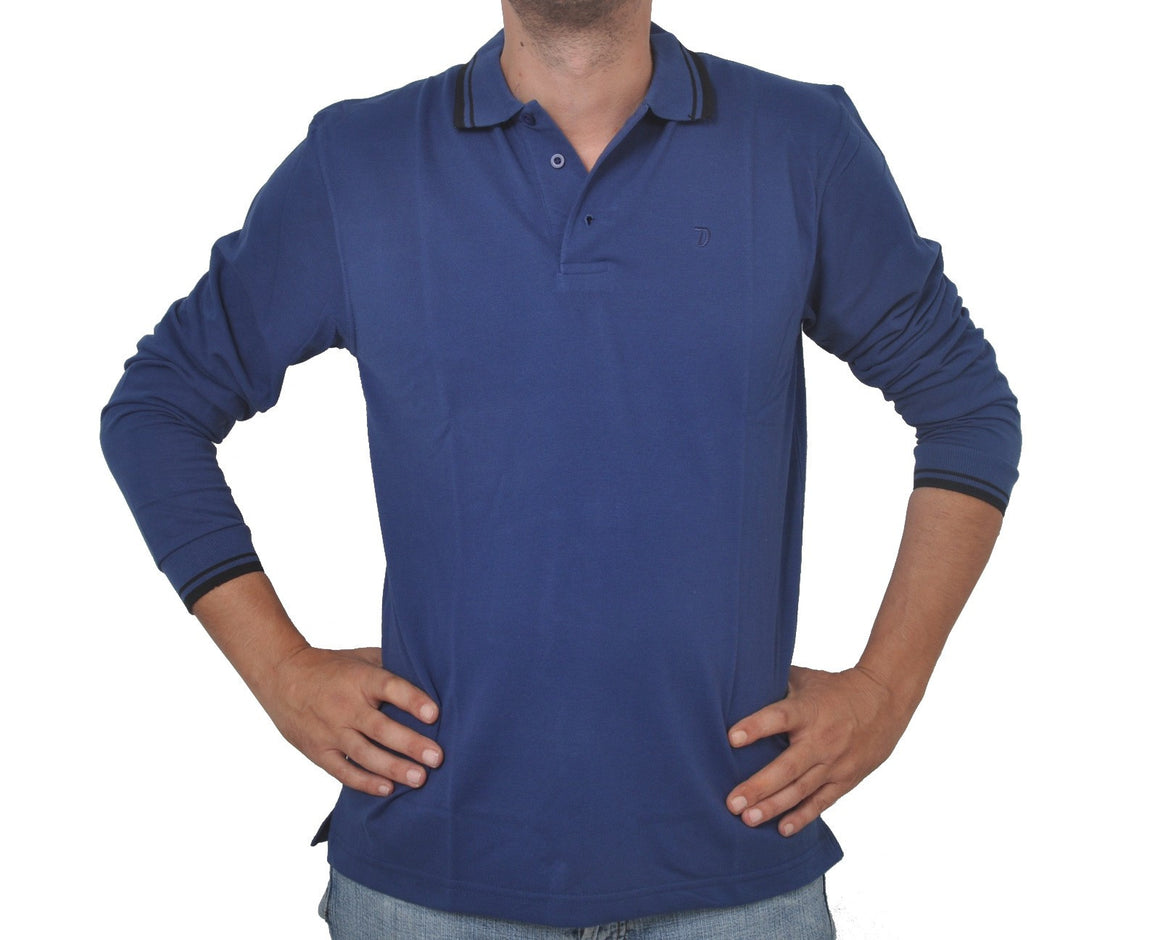 Ανδρική Μπλούζα Polo "Everyday Chic" Double-BLUE-M-kmaroussis.gr