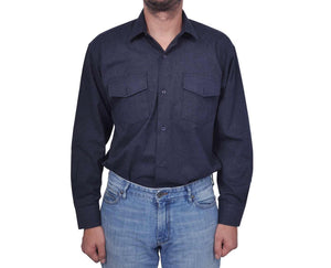 Ανδρικό Πουκάμισο Φανέλα "Elaborate" Ozen-DARKBLUE-S-kmaroussis.gr