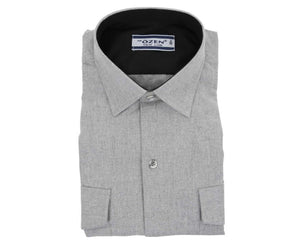 Ανδρικό Πουκάμισο Φανέλα "Elaborate" Ozen-LIGHTGRAY-S-kmaroussis.gr